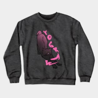 YOG-RAWW (black cat doing yoga) Crewneck Sweatshirt